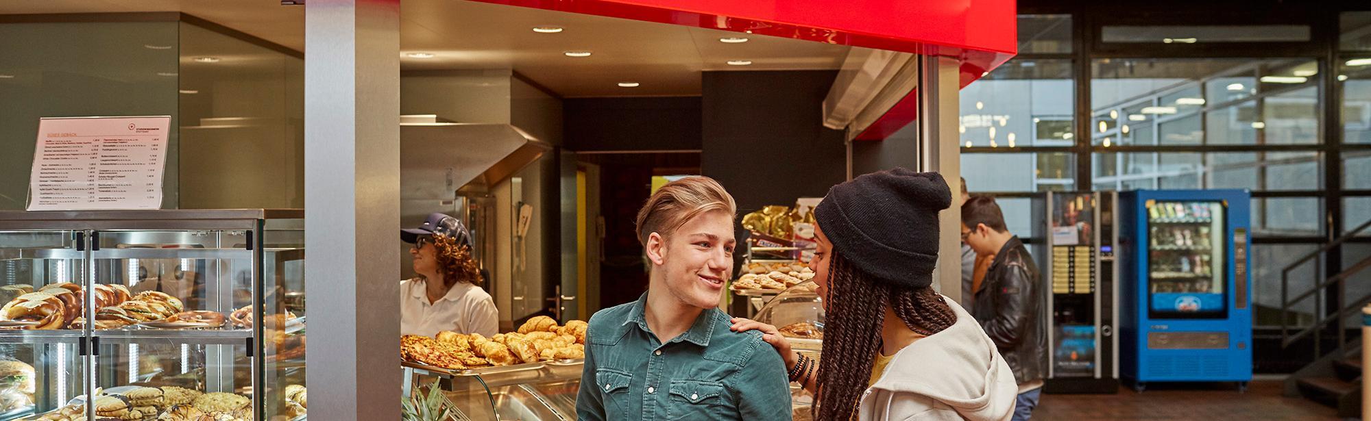 Students at the counter